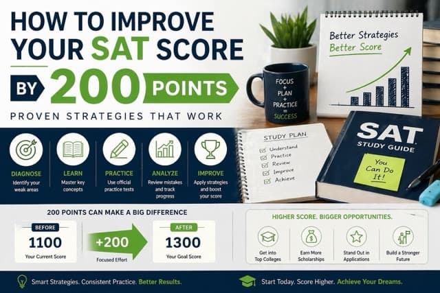 How to improve your SAT score by 200 points - proven strategies and study plan