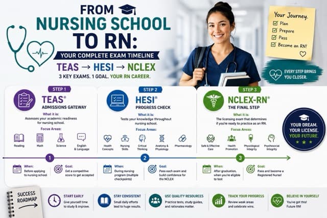Nursing Exam Timeline - Complete TEAS to HESI to NCLEX Roadmap for Aspiring RNs
