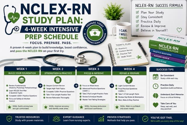 NCLEX-RN Study Plan: 4-Week Intensive Prep Schedule