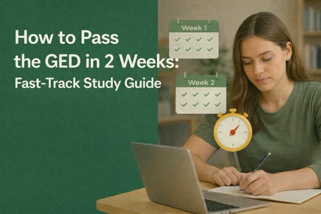 How to Pass the GED in 2 Weeks: Fast-Track Study Guide (2026)