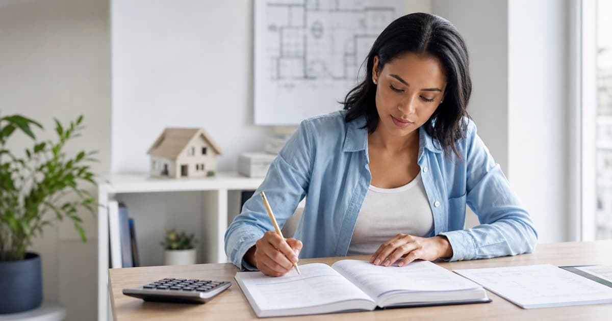 Aspiring real estate agent preparing for a real estate license test